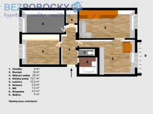 Prodej bytu 3+1, Velké Bílovice, Široká, 103 m2