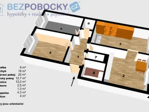 Prodej bytu 3+1, Velké Bílovice, Široká, 103 m2