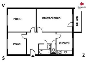 Prodej bytu 3+1, Pardubice, Erno Košťála, 71 m2