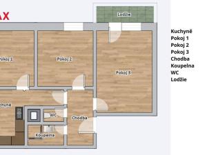 Pronájem bytu 3+1, Lanškroun - Ostrovské Předměstí, Vančurova, 71 m2