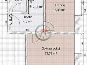 Prodej bytu 2+kk, Třebíč - Borovina, Řípovská, 30 m2