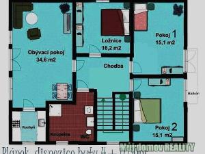 Pronájem bytu 4+1, Praha - Lipence, Chovatelská, 110 m2