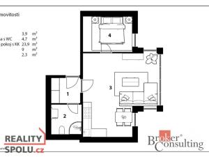 Prodej bytu 2+kk, Praha - Hostavice, Písčitá, 46 m2