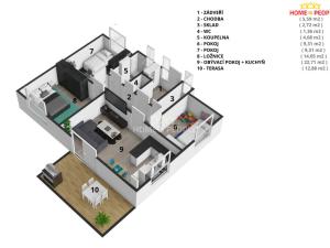 Prodej rodinného domu, Pohořelice - Nová Ves, 86 m2