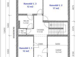 Pronájem kanceláře, Náměšť nad Oslavou, J. Wericha, 17 m2