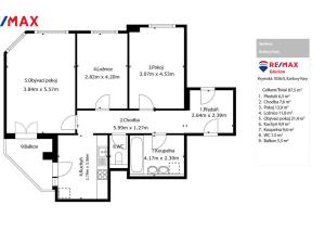 Prodej bytu 3+1, Karlovy Vary - Doubí, Spálená, 83 m2