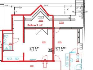 Pronájem bytu 1+kk, Brno - Pisárky, Hlinky, 35 m2