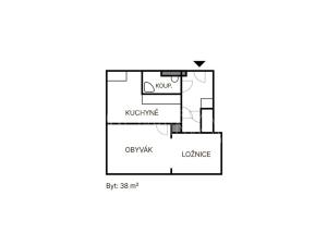 Prodej bytu 1+1, Rousínov, Zahradní, 38 m2