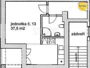 Pronájem bytu 1+kk, Chrudim, Na Špici, 37 m2