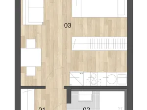 Prodej bytu 1+kk, Praha - Velká Chuchle, Bochníčkova, 38 m2