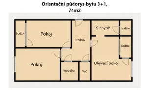 Pronájem bytu 3+1, Opava, Hradecká, 74 m2