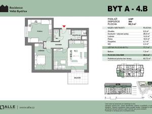 Prodej bytu 3+kk, Velká Bystřice, 78 m2