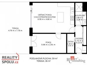 Prodej bytu 2+kk, Vyškov - Dědice, Maxima Gorkého, 57 m2