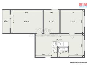 Prodej bytu 3+1, Chodov, Čs. odbojářů, 61 m2