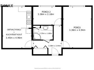 Pronájem bytu 3+kk, Praha - Krč, Antala Staška, 52 m2