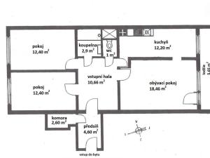 Prodej bytu 3+1, Praha - Modřany, Mazancova, 89 m2