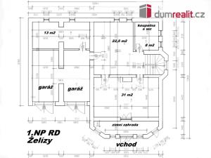 Prodej rodinného domu, Želízy, 286 m2