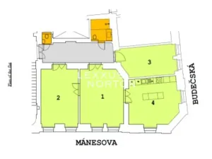 Pronájem bytu 3+1, Praha - Vinohrady, Mánesova, 98 m2