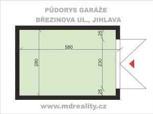 Pronájem garáže, Jihlava, Březinova, 16 m2