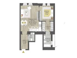 Pronájem bytu 2+kk, Praha - Bubeneč, Šmeralova, 52 m2