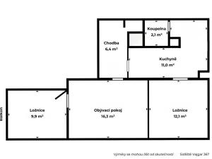 Prodej bytu 3+1, Jindřichův Hradec, sídliště Vajgar, 63 m2