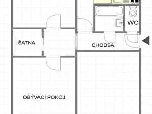 Pronájem bytu 2+1, Uherský Brod, nám. 1. máje, 57 m2