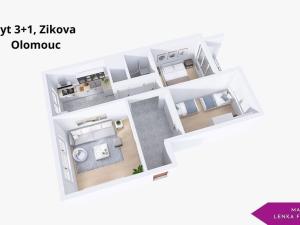 Prodej bytu 3+1, Olomouc - Nové Sady, Zikova, 62 m2