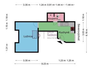 Pronájem bytu 1+1, Jindřichův Hradec, nám. Míru, 28 m2