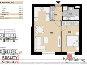 Prodej bytu 2+kk, Praha - Chodov, Medkova, 47 m2