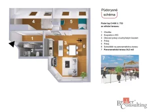 Prodej bytu 3+kk, Praha - Libeň, Heydukova, 110 m2