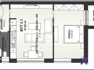Prodej bytu 2+kk, Ježov, 63 m2