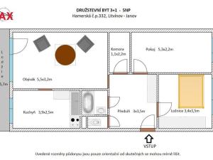 Prodej bytu 3+1, Litvínov - Janov, Hamerská, 69 m2