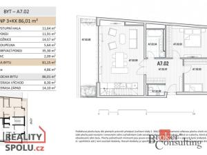 Prodej bytu 3+kk, Praha - Nusle, Kloboučnická, 86 m2