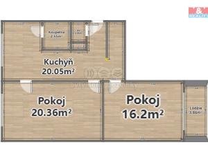 Prodej bytu 2+1, Chomutov, Zahradní, 60 m2