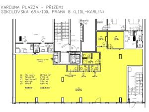 Pronájem obchodního prostoru, Praha - Karlín, Sokolovská, 215 m2