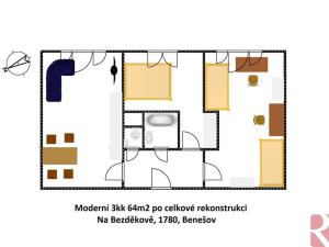 Pronájem bytu 3+kk, Benešov, Na Bezděkově, 64 m2