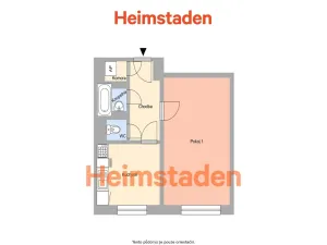 Pronájem bytu 1+1, Havířov - Město, Místní, 34 m2