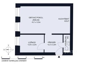 Prodej bytu 2+kk, České Budějovice, Nová, 45 m2