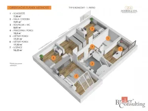 Prodej rodinného domu, Ořech, Východní, 166 m2