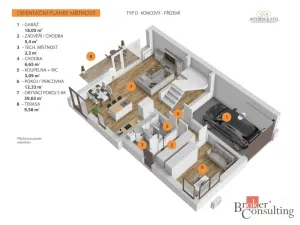 Prodej rodinného domu, Ořech, Východní, 170 m2