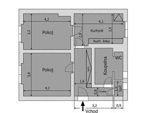 Pronájem bytu 2+1, Kralupy nad Vltavou, třída Legií, 50 m2