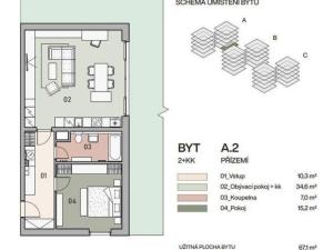 Prodej bytu 2+kk, Praha - Vysočany, Pod Krocínkou, 70 m2