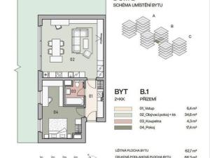 Prodej bytu 2+kk, Praha - Vysočany, Pod Krocínkou, 68 m2