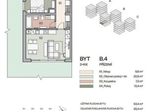 Prodej bytu 2+kk, Praha - Vysočany, Pod Krocínkou, 55 m2