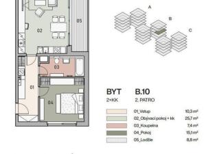 Prodej bytu 2+kk, Praha - Vysočany, Pod Krocínkou, 60 m2