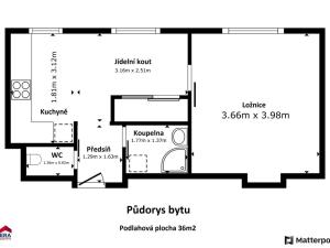 Prodej bytu 2+kk, Tmaň, Sídliště, 36 m2