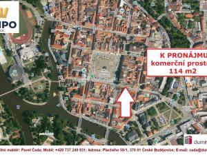 Pronájem obchodního prostoru, České Budějovice - České Budějovice 1, Karla IV., 114 m2