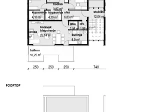 Prodej bytu 4+kk, Privlaka, Chorvatsko, 124 m2