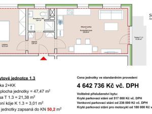 Prodej bytu 2+kk, Liberec, Vojanova, 47 m2