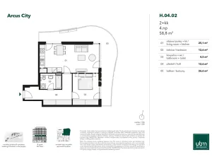 Pronájem bytu 2+kk, Praha - Stodůlky, Bělohlávkova, 59 m2